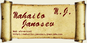Mahailo Janošev vizit kartica